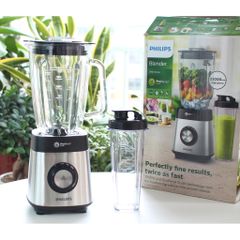 Máy xay sinh tố Philips HR3573, công suất 1000W, cối thủy tinh, bảo hành 2 năm | Hàng chính hãng