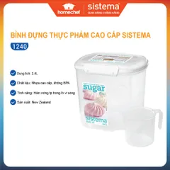 Hộp Đựng Thực Phẩm Sistema 2.4L Cao Cấp, An Toàn Không BPA, Dùng Trong Lò Vi Sóng, Được Sản Xuất Tại New Zealand