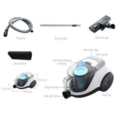 Máy Hút Bụi Philips XB2023 1800W - Đầu Hút Đa Năng, Thiết Kế Nhỏ Gọn, Bảo Hành 2 Năm, Hút Khỏe và Êm Ái