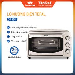 Lò Nướng Điện Tefal OF504 - Dung Tích 23L, Nướng Đối Lưu, Xiên Quay, Bảo Hành 2 Năm, Thiết Kế Sang Trọng, Dùng Cho Gia Đình 4-6 Người