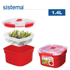Set 2 hộp nhựa Sistema STM 2Q dùng lò vi sóng, máy rửa bát 1101+1102, an toàn, khóa chống gãy, tiện dụng, dễ vệ sinh