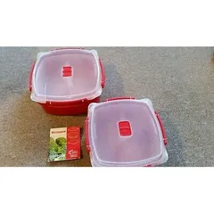 Set 2 hộp nhựa Sistema STM 2Q dùng lò vi sóng, máy rửa bát 1101+1102, an toàn, khóa chống gãy, tiện dụng, dễ vệ sinh