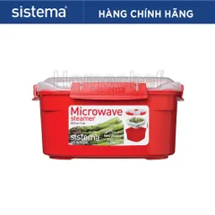 Hộp đựng thực phẩm hấp lò vi sóng Sistema 2.4L, an toàn sức khỏe,không chứa BPA, sản xuất tại New Zealand -1102