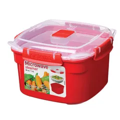 Hộp đựng thực phẩm hấp lò vi sóng Sistema 2.4L, an toàn sức khỏe,không chứa BPA, sản xuất tại New Zealand -1102