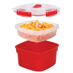 Hộp đựng thực phẩm hấp lò vi sóng Sistema 2.4L, an toàn sức khỏe,không chứa BPA, sản xuất tại New Zealand -1102