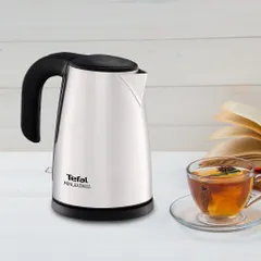 Bình đun siêu tốc Tefal KI197 1L 2000W - Thiết kế inox sang trọng, tự động ngắt, đèn báo sôi, bảo hành 2 năm, hàng chính hãng