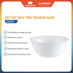 Bát Tô Đựng Canh Thủy Tinh Luminarc Trianon 24cm - An Toàn, Chống Xước, Kiểu Dáng Hiện Đại - Hàng Chính Hãng 54455