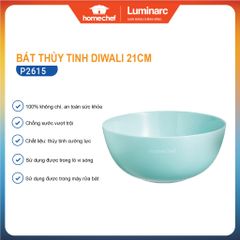 Bộ 2 Bát Tô Thủy Tinh Luminarc Diwali 21cm Màu Xanh Ngọc - An Toàn Cho Sức Khỏe, Thiết Kế Hiện Đại, Chính Hãng Pháp