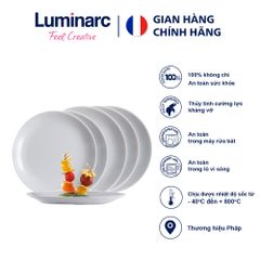 Bộ 6 đĩa thủy tinh Luminarc Diwali Granit màu ghi 19cm & 25cm - Sang trọng, bền đẹp, an toàn cho gia đình và bếp ăn
