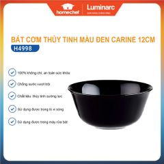 Bát ăn cơm thủy tinh Luminarc Carine màu đen 12cm H4998 - Sản phẩm chính hãng, an toàn cho sức khỏe, thiết kế hiện đại, chống xước, chống va đập.