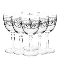 Bộ 6 Ly Vang Thủy Tinh Cao Cấp Dampierre Silver 26cl - Hàng Nhập Khẩu Pháp, Chất Liệu Bền Bỉ, An Toàn Cho Sức Khỏe