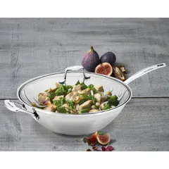 Chảo xào inox 304 Scanpan Impact 32cm - Đáy 3 lớp, chảo chịu nhiệt, dùng cho bếp từ & máy rửa bát, hàng chính hãng Đan Mạch