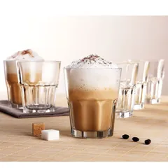 Bộ cốc uống nước/trà/cafe thủy tinh Granity 12 chiếc, dung tích 270ml - D0781, an toàn sức khỏe