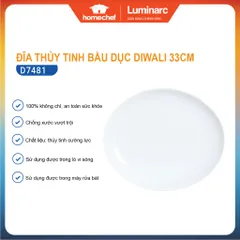 Đĩa Thủy Tinh Bầu Dục Sâu Luminarc Diwali 33cm - Hàng Chính Hãng An Toàn, Tiện Dụng Dùng Trong Lò Vi Sóng và Máy Rửa Bát
