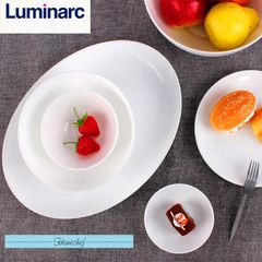 Đĩa Thủy Tinh Bầu Dục Sâu Luminarc Diwali 33cm - Hàng Chính Hãng An Toàn, Tiện Dụng Dùng Trong Lò Vi Sóng và Máy Rửa Bát