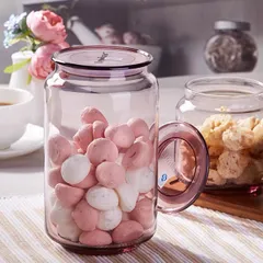 Bộ 3 hũ thực phẩm RONDO màu hồng, dung tích 0,75 lít - L1352*3, chống côn trùng, chống xước