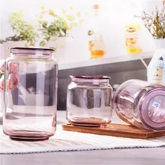Bộ 3 hũ thực phẩm RONDO màu hồng, dung tích 0,75 lít - L1352*3, chống côn trùng, chống xước