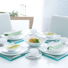Đĩa thủy tinh Luminarc Quadrato 20cm - An toàn vi sóng & máy rửa bát - Sản xuất Pháp, chất liệu không chì, chống xước, thiết kế hiện đại
