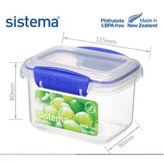 Bộ 6 hộp đựng Sistema Klip It - 1760 (1x2lit, 1x1lit, 2x400ml, 2x200ml)