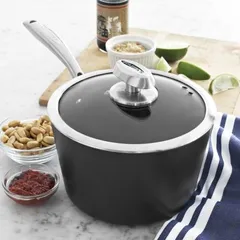 Nồi chống dính Scanpan Pro IQ 1,7L - An toàn sức khỏe, truyền nhiệt tốt, dùng cho bếp từ, bảo hành 3 năm, thiết kế sang trọng