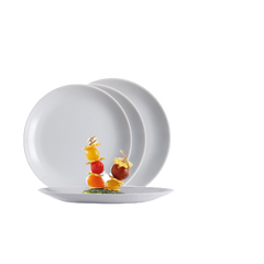Set 4 Đĩa Thủy Tinh Luminarc Diwali Granit Màu Ghi - Sang Trọng, An Toàn, Chịu Nhiệt và An Toàn Cho Máy Rửa Bát