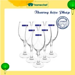 Bộ 6 Ly Vang Thủy Tinh LUMINARC Raindrop 350ml - Sang Trọng Và An Toàn cho Rượu Thơm Ngon, Dùng Trong Máy Rửa Bát và Lò Vi Sóng
