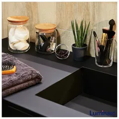 Hũ thủy tinh Luminarc 1.1L nắp gỗ - Đựng thực phẩm an toàn sức khỏe, chống xước, thiết kế Pháp, lưu trữ thực phẩm trong tủ lạnh