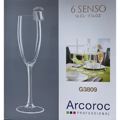 Bộ 6 Ly Vang Thủy Tinh Cao Cấp Arcoroc Senso 160ml - Sang Trọng, An Toàn, Thương Hiệu Pháp G3809