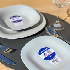 Đĩa Thủy Tinh Cường Lực Luminarc Carine Granit 27cm - An Toàn Lò Vi Sóng, Máy Rửa Bát, Thiết Kế Hiện Đại Sản Xuất Tại Pháp