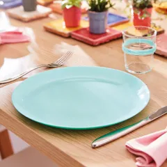 Set 4 Đĩa Thủy Tinh Luminarc Diwali Màu Xanh Ngọc Pastel - 2 Đĩa Nông 19cm & 2 Đĩa Sâu 20cm, Sang Trọng, An Toàn, Tiện Lợi