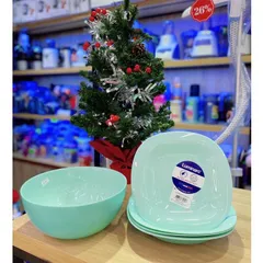 Bộ đĩa Luminarc Carine thủy tinh xanh ngọc 6 chi tiết - An toàn sử dụng trong lò vi sóng và máy rửa bát, thiết kế sang trọng, hiện đại.