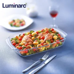 Bộ khay nướng Luminarc Multi One 3 chi tiết 35x24cm, thủy tinh cường lực, dùng lò vi sóng, lò nướng - J1340*3