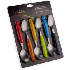 Bộ 6 Thìa Inox Spectrum Scanpan - Nhiều Màu Sắc, Thiết Kế Gọn Nhẹ, An Toàn Cho Sức Khỏe, Đồ Dùng Nhà Bếp Chất Lượng.