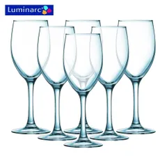 Bộ 6 ly vang Luminarc Raindrop 190ml - Thủy tinh cao cấp, sang trọng, chịu lực, an toàn, phù hợp cho tiệc rượu phương Tây