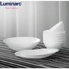 Bộ bát đĩa thủy tinh 10 món Luminarc Harena HARENA10A, thủy tinh sạch, dùng an toàn lò vi sóng và máy rửa bát