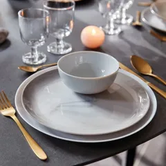 Bộ 6 chén cơm thủy tinh Luminarc Diwali Granit 12cm - Dùng được lò vi sóng, máy rửa bát, hàng chính hãng Pháp