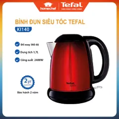 Bình/Ấm đun nước siêu tốc Tefal KI140, dung tích 1.7L, công suất 2400W, bảo hành 2 năm | Hàng chính hãng
