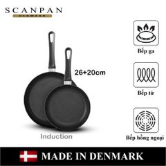 Bộ 2 Chảo Chống Dính Scanpan Classic 20cm & 26cm - An Toàn, Bền Bỉ, Phù Hợp Mọi Bếp, Bảo Hành 3 Năm Chính Hãng