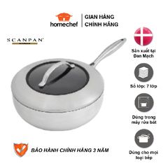 Chảo chống dính Scanpan CTX 26cm/3.7L - Thiết kế inox sang trọng, bảo hành 3 năm, an toàn sức khỏe, phù hợp với mọi loại bếp