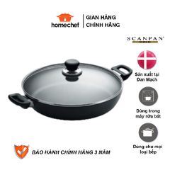 Chảo chống dính Scanpan Classic 32cm - Hàng chính hãng, bảo hành 3 năm, an toàn cho sức khỏe, phù hợp bếp từ và bếp gas