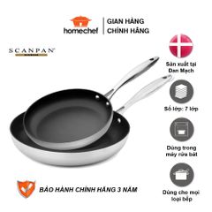 Bộ 2 Chảo Chống Dính Scanpan CTX 20 và 26cm - Chất Liệu Inox Sang Trọng, Bảo Hành 3 Năm, Dùng Cho Bếp Từ, An Toàn Sức Khỏe