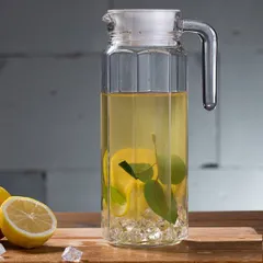 Bình thủy tinh Luminarc Octime 1.1L trong suốt, thiết kế hiện đại, an toàn cho máy rửa bát, hàng chính hãng G2664