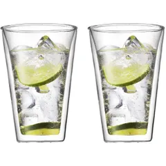 Bộ 2 cốc thủy tinh 2 lớp Bodum Canteen 10110-10 - Dung tích 400ml, Chất liệu Borosilicate, Giữ nhiệt hiệu quả, Hàng chính hãng