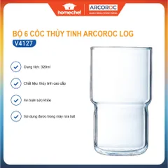 Bộ 6 cốc thủy tinh cao Arcoroc V4127 320ml - An toàn máy rửa bát, thiết kế hiện đại cho bếp tươi mới, hàng chính hãng
