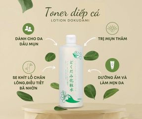 Nước Hoa Hồng Diếp Cá Dokudami Nhật Bản - Toner Cho Da Dầu Mụn, Làm Sạch Sâu, Cân Bằng Độ Ẩm, Dưỡng Da Tươi Mát