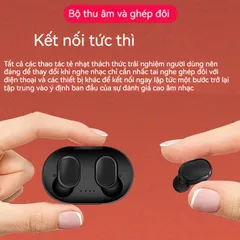 Tai Nghe Bluetooth A6S TWS 5.0 - Âm Thanh HiFi In-Ear, Cảm Ứng Thông Minh, Giảm Tiếng Ồn, Kết Nối Tự Động, Thời Gian Nghe Lên Đến 4 Giờ
