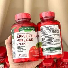 Giảm cân giấm táo Apple Cider Vinegar 1200mg USA 180 viên