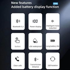 Tai nghe Bluetooth M22 - Khử tiếng ồn cho Lái xe, Shipper, Sale, Pin trâu, Âm thanh Stereo chất lượng cao, Thiết kế Ergonomic, Đen