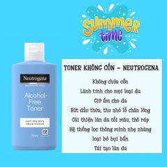 Nước hoa hồng Neutrogena Alcohol-Free Toner không chứa cồn 150ml