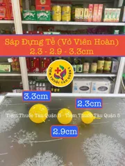 Sáp Nhựa Đựng Thuốc Tễ 1kg - Hàng Việt Nam, Bao Gồm 3 Kích Cỡ 2.3cm, 2.9cm, 3.3cm - Tiện Dụng Cho Bánh Bèo Lì Xì, Thăm Chơi Sổ Xố